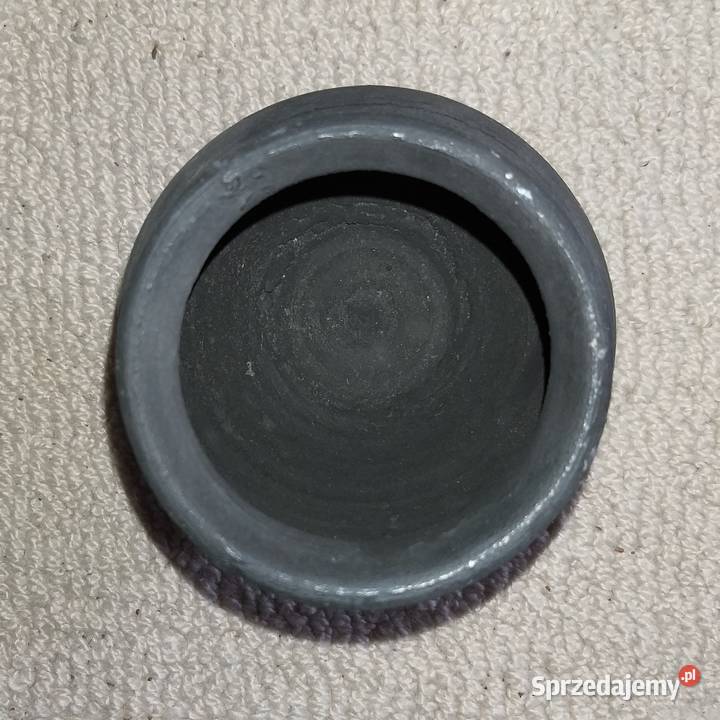 Garnek gliniany siwak miniatura z Cepelii Warszawa