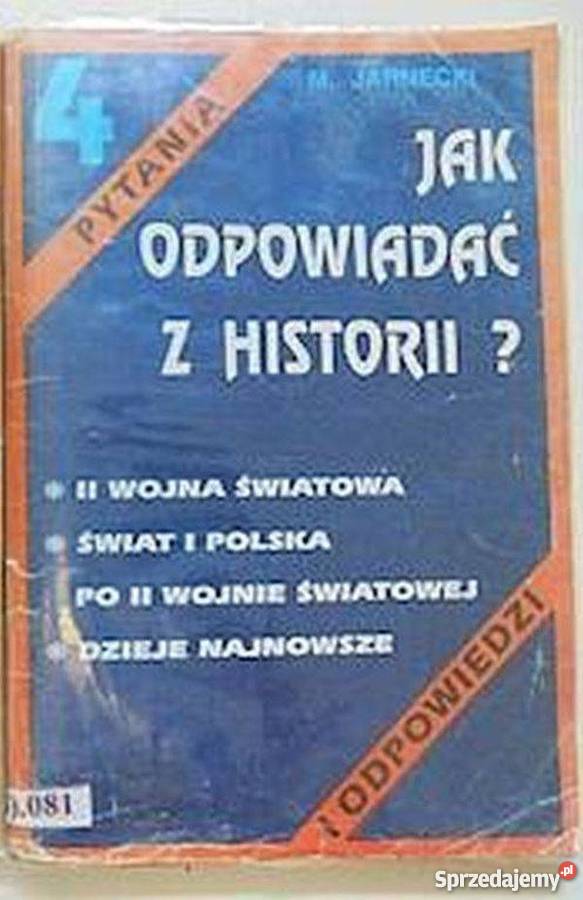 ODPOWIADAĆ Z HISTORII 4 MJARNECKI kujawsko-pomorskie Grudziądz sprzedam