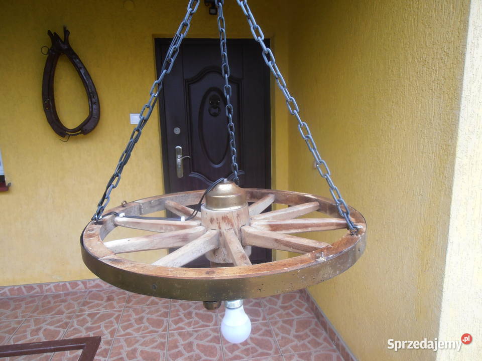 Koło drewniane żyrandol Kielce