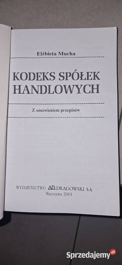 Kodeks spółek handlowych Elżbieta Mucha Wydanie Leszno