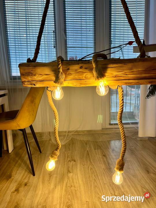Lampa wisząca drewniana podkarpackie sprzedam