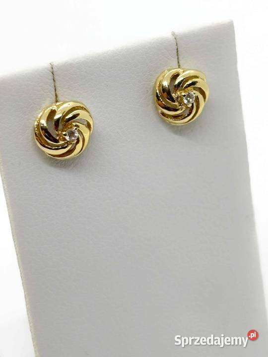 Złote Kolczyki pr 585 115g Sztyft złoto Elbląg