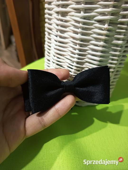Elegancka Muszka Chłopięca Czarna Na Pasku Suwałki sprzedam