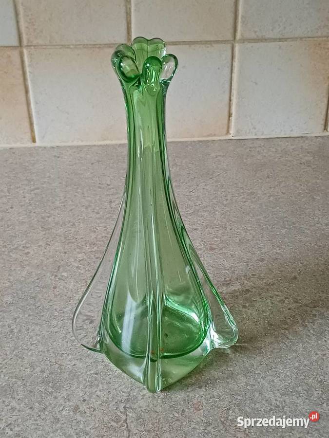 vintage zielony wazonik małopolskie Nowy Targ