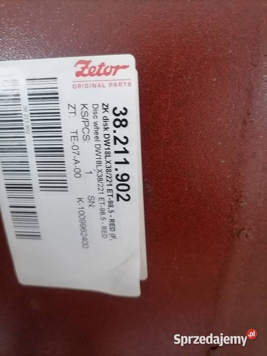 Felga tylna zetor DW 18LX38221 ET 985 świętokrzyskie Busko-Zdrój sprzedam