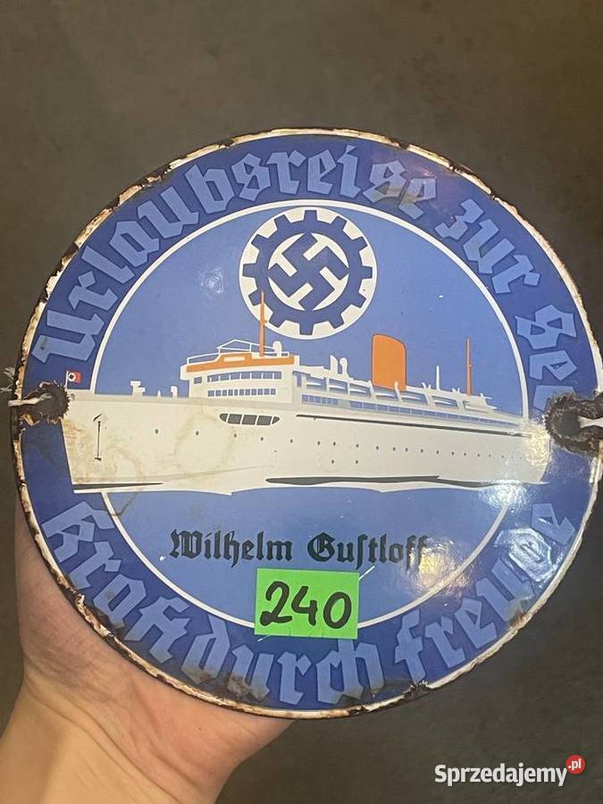 Niemiecki okręt WILHELM GUSTLOFF emaliowany Kraków
