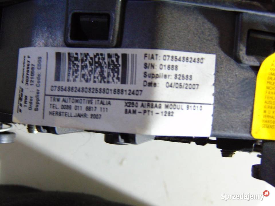 PODUSZKA AIRBAG KIEROWCY FIAT DUCATO 0614 Poduszki powietrzne