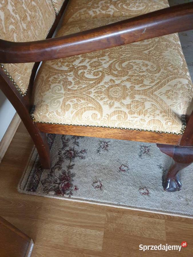 Piękna sofa z drewna egzotycznego mazowieckie sprzedam