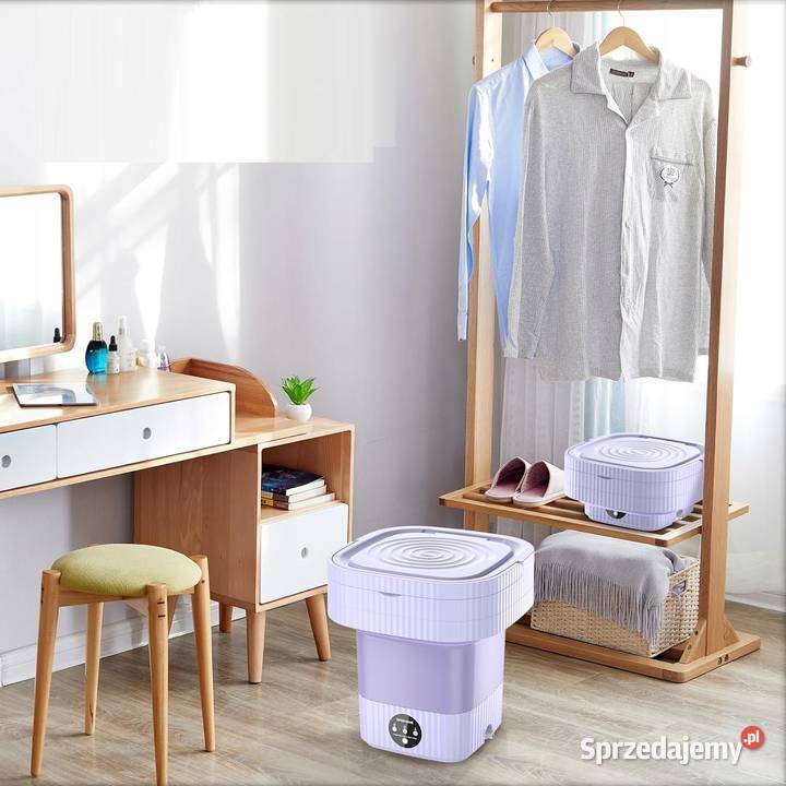 Przenośna mini pralka 10 L składana purpurowa Pozostałe Myszyniec