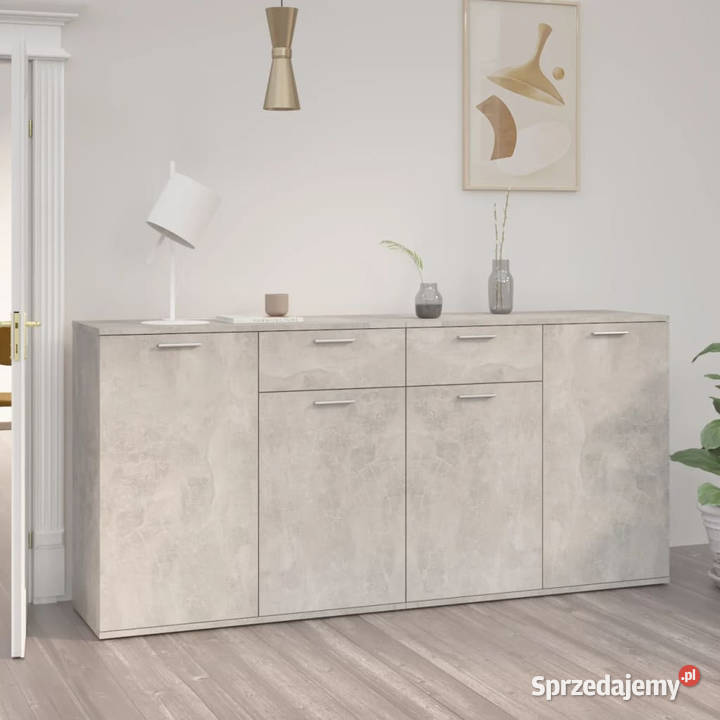 Szafka szarość betonu 160x36x75 materiał Warszawa