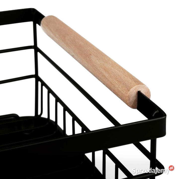 Jednopoziomowa suszarka ociekacz z tacką czarna czarny Poznań