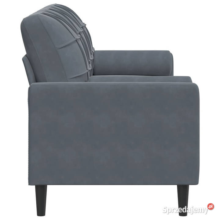 3osobowa sofa z poduszkami ciemnoszara 180 Warszawa