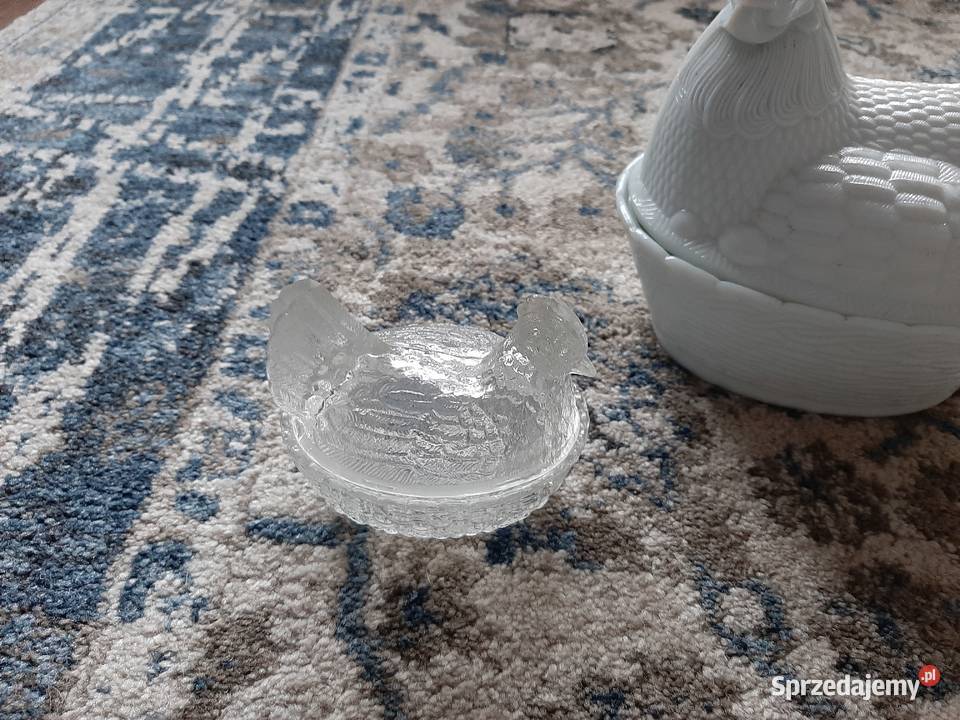 Szklana kura czy szklane kury Porcelana i szkło Ostrowiec Świętokrzyski