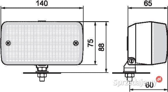 Lampa przeciwmgielna prostokątna 1224V Kamionna