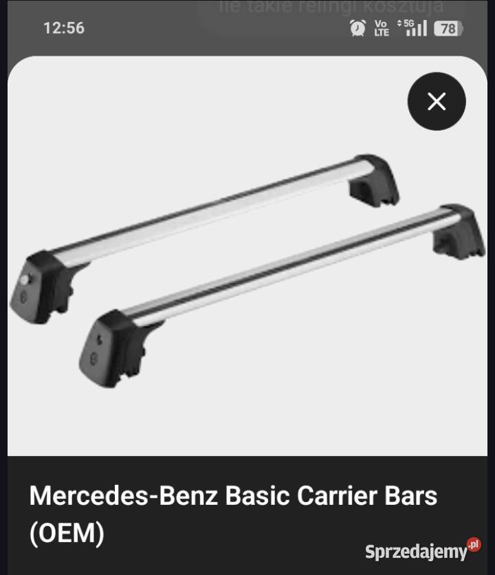 Nowe Relingi dachowe Mercedes Basic Carrier Bars Relingi dachowe Białystok