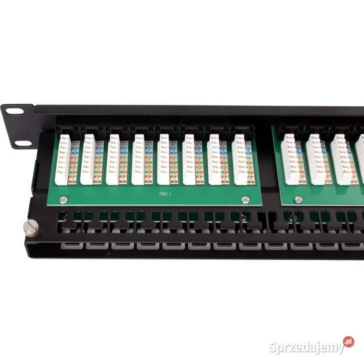 PATCH PANEL UTP CAT5E 48 PORTÓW PGF5EUTP48B9 szafy i akcesoria  Internet i komunikacja Knurów sprzedam