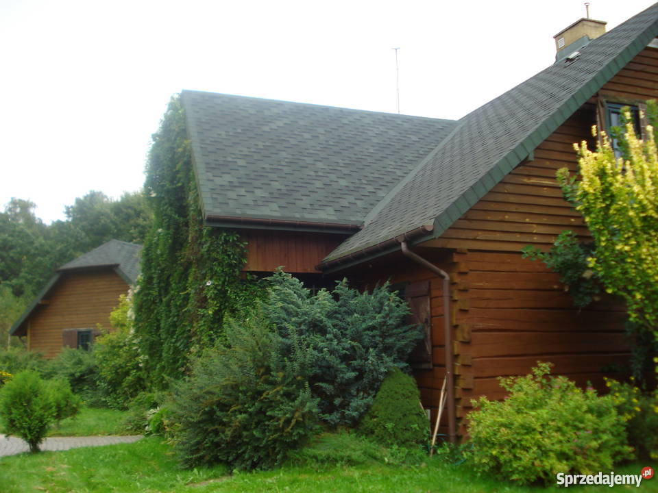 dom z bali drewnianych z parkiem 1 5 hektara Złotokłos