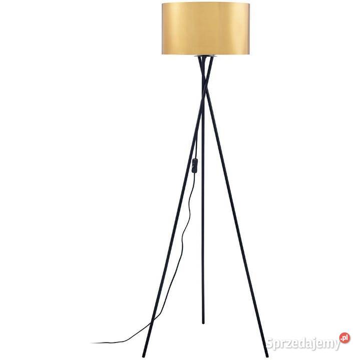 Lampa stojąca podłogowa złoty abażur 140 Kanie