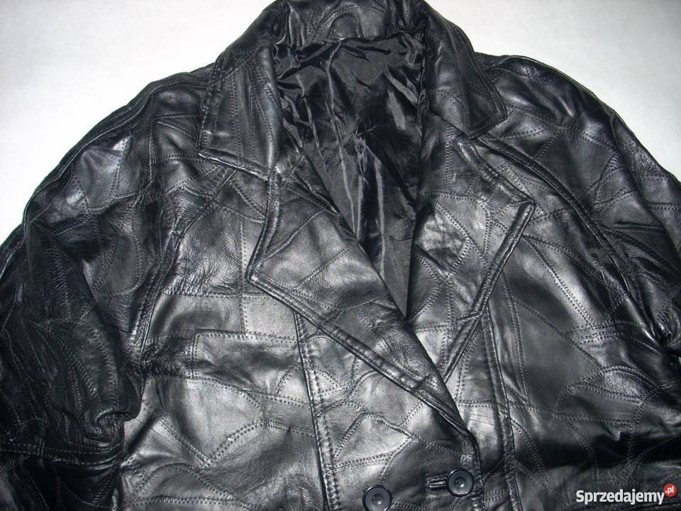 Płaszczyk Kurtka Skóra nat NOWA L XL czarny