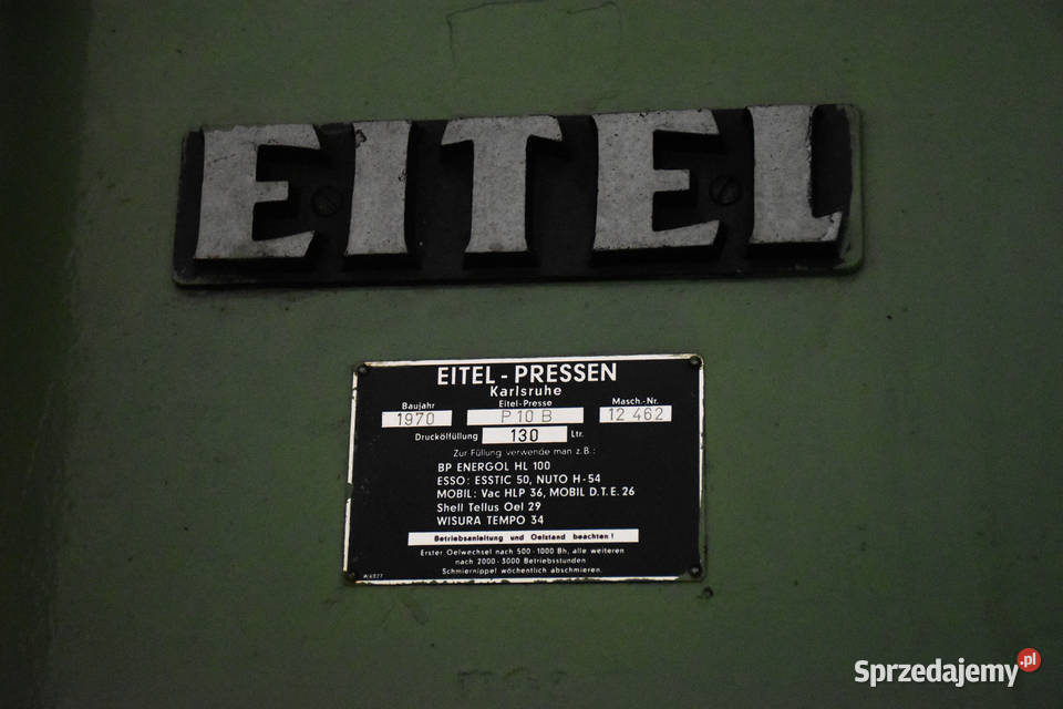 42 Prasa hydrauliczna marki EITELPRESSEN P 10 B Katowice