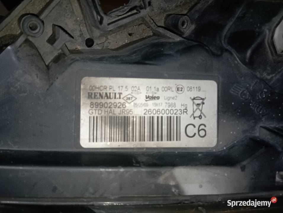 Lampy do renault grand scenic Rok produkcji 2009 Wyskoć