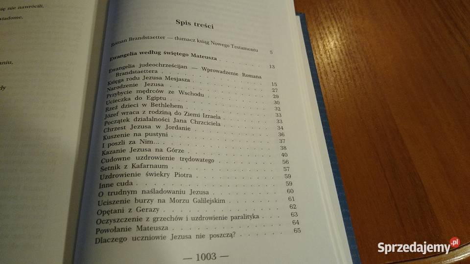 Księgi Nowego Przymierza przekłady biblijne z Rok wydania 2004
