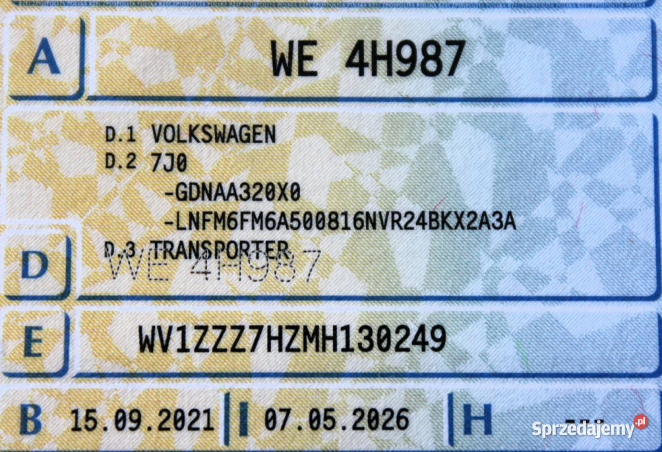 Volkswagen Transporter Długi 150 Kamera LED ASR (kontrola trakcji) Sokołów