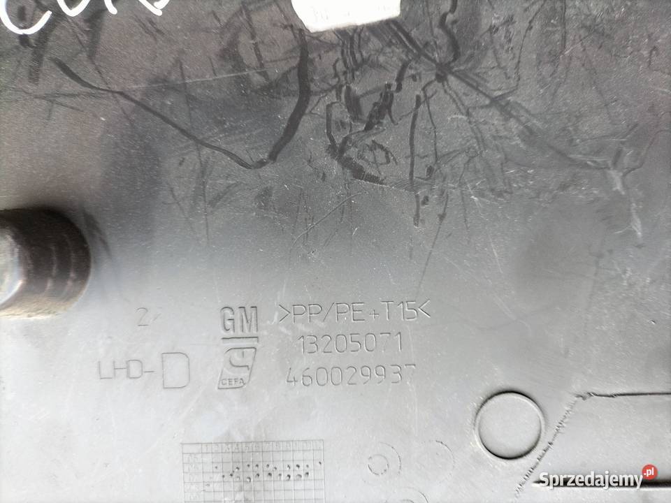 OPEL CORSA D 13205071 OSŁONA TUNELU PRAWA Kamień-Kolonia