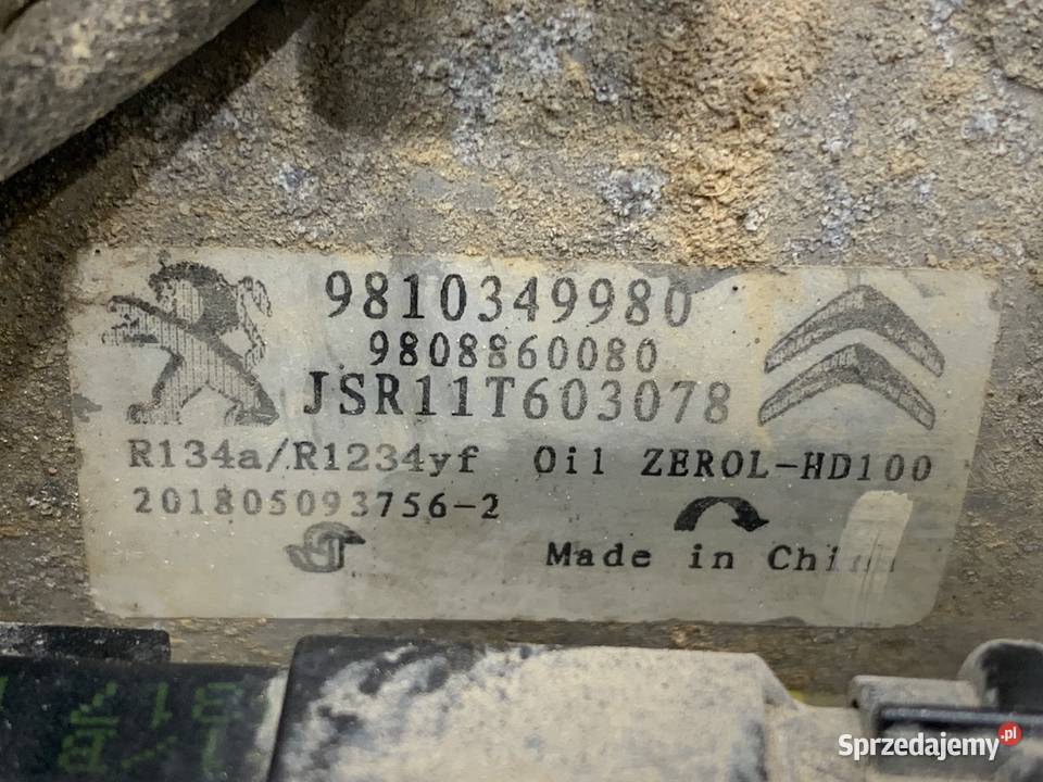 SPRĘŻARKA KLIMATYZACJI CITROEN C3 III 9810349980 sprzedam