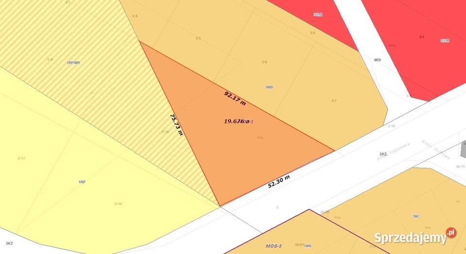 Dz Budowlana 3988 m2 al Topolowa MEDIA Mokronos Mokronos Górny sprzedam