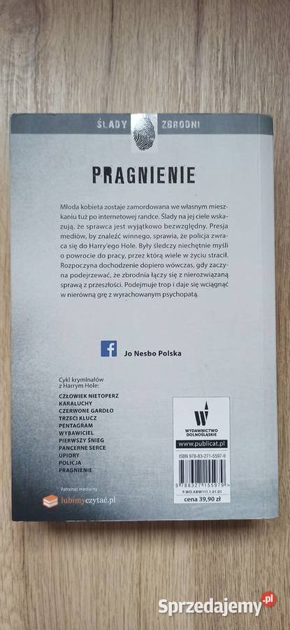 Policja Pragnienie Królestwo Jo Nesbo 3 książki małopolskie Kraków sprzedam