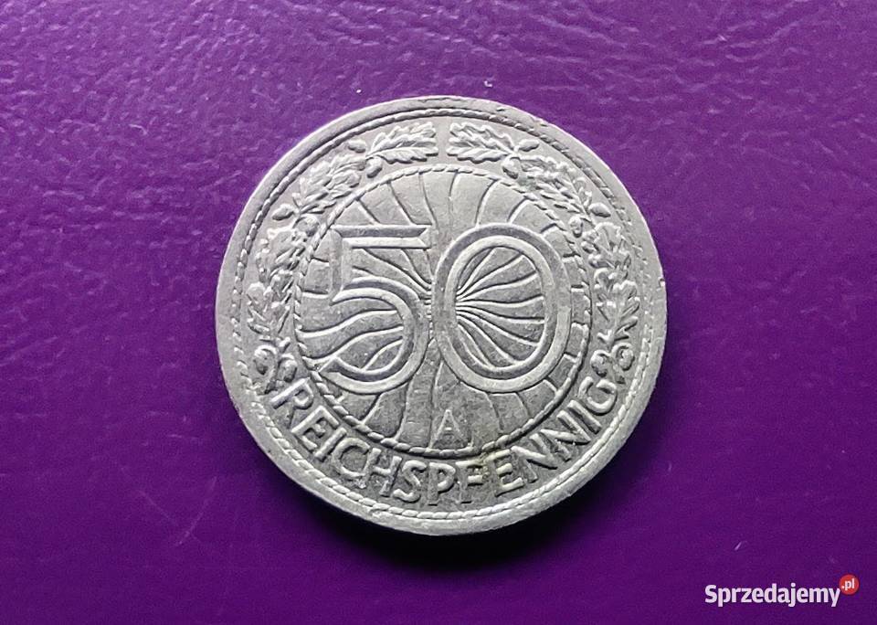 Moneta Niemcy 50 Reichspfennig 1927 A BRzadka mazowieckie Pruszków sprzedam