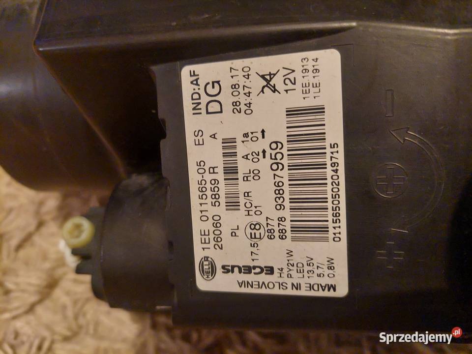 Reflektor Led lewy Opel Vivaro 2017 małopolskie Proszowice sprzedam