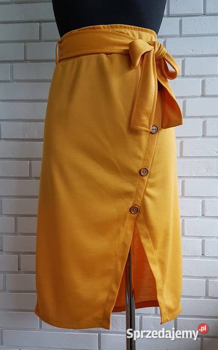 Damska spódnica ołówkowa musztardowa TXM 42XL Bez wzoru Chrzanów sprzedam