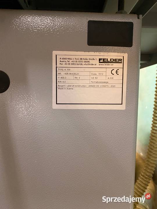 Piła formatowa FELDER K700 Professional stan mazowieckie