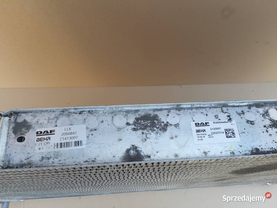 DAF XF 106 EURO6 CHŁODNICA POWIETRZA INTERCOOLER lubuskie Trzciel sprzedam