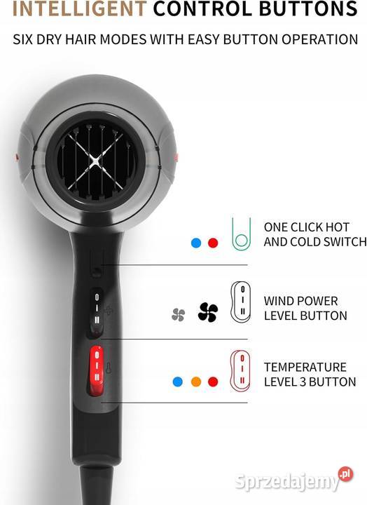SUSZARKA DO WŁOSÓW GRT PRO 8800 Z ZESTAWEM Myszyniec