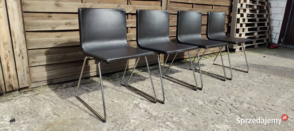 4 x krzesło IKEA Bernhard skóra naturalna Warszawa