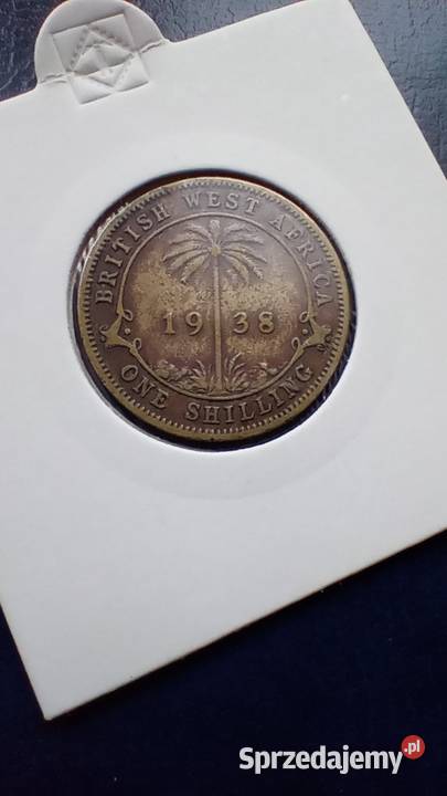 Stare monety 1 szyling 1938 Brytyjska Afryka podkarpackie Lesko