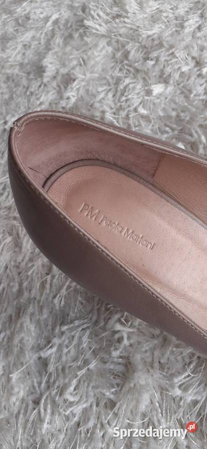 Eleganckie skórzane czółenka r 40 bez palców skóra warmińsko-mazurskie Pasym