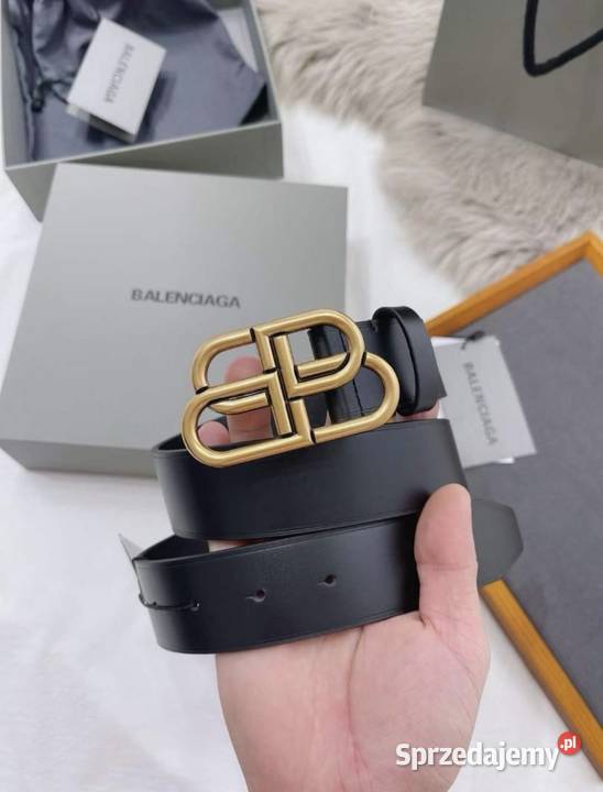 Pasek Balenciaga czarny skórzany 25 rozmiar 80 Kraków sprzedam