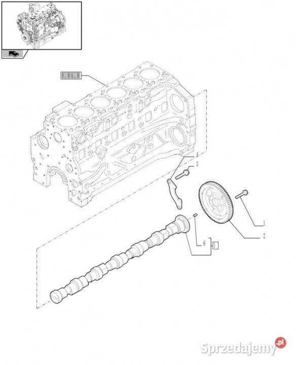 Holland T6010 Koło zębate 2854823 Jastrzębniki