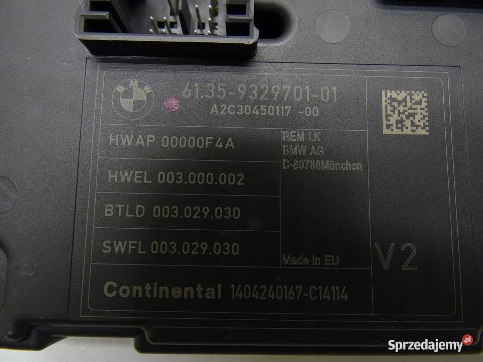 MODUŁ STEROWNIK REM BMW F20 F21 F30 F31 9329701