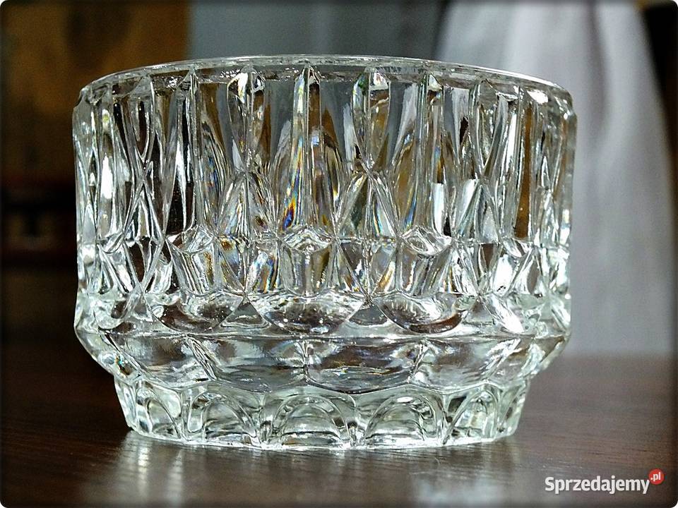 Miska kryształowa z PRL Vintage Stan Idealny Porcelana i szkło Żary sprzedam