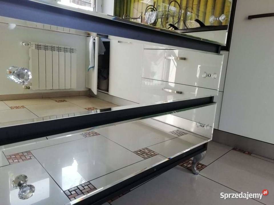Komoda czarna lustrzana 100 3 szuflady Nowy Sącz