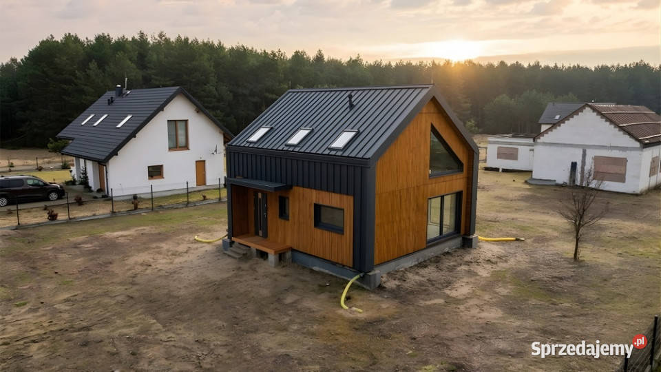 Nowy dom w stanie deweloperskim z działką Kominy
