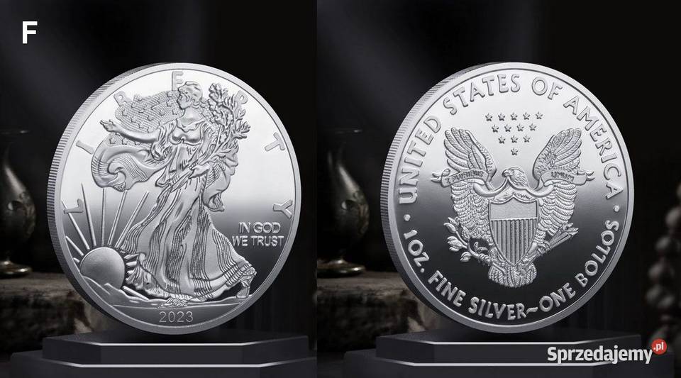 Monety pamiątkowe repliki w kolorze srebrnym 6