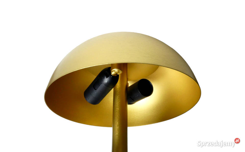 Złota metalowa lampa stołowa GYSTA Nowe