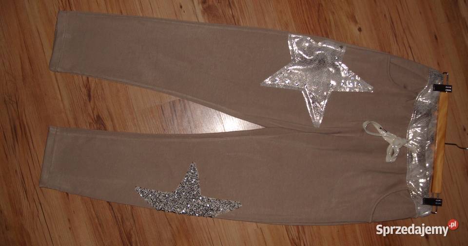 Legginso Spodnie gwiazdy Cekiny dodatek złota r Rawicz