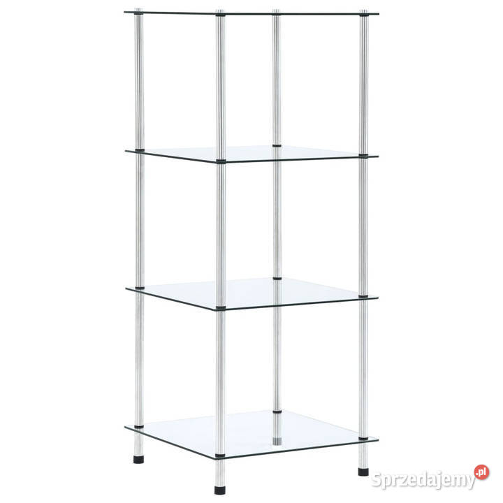 4poziomowa półka przezroczysta 40x40x100 szkło Warszawa